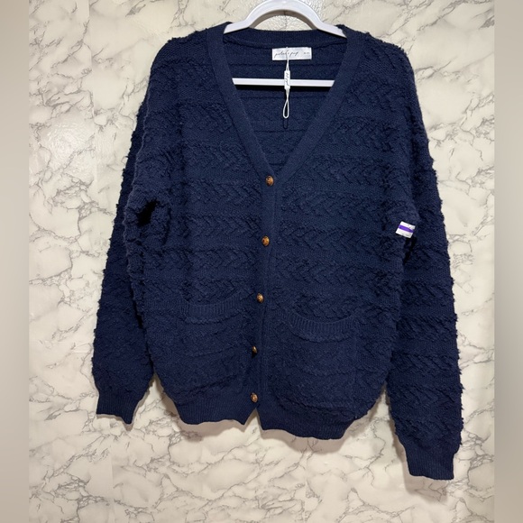 NEW Petal & Pup Zalina Cardigan Navy Button-Up Cardigan L - Picture 5 of 15